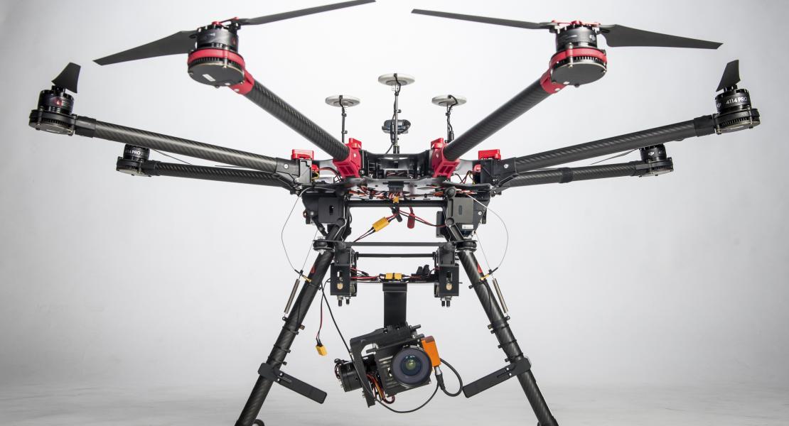 The Headwall Photonics Nano-hyperspec mounted on a DJI S1000+